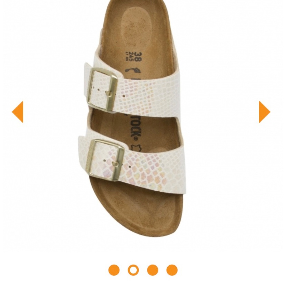 BRAND NEW shiny snake Birkenstock’s.
